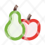 fruits-pear-apple-fresh-organic-eco-food-icon