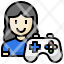 game-development-filloutline-gamer-console-video-girl-gaming-icon