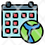 global-earth-day-calendar-event-schedule-icon