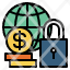 globe-coin-key-lock-finance-icon