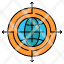 globe-focus-target-connected-icon