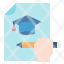 graduation-cap-file-document-pencil-hand-education-icon