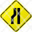guide-prohibitory-road-narrow-road-sign-traffic-traffic-sign-warning-icon
