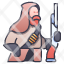 gunner-dwarf-beard-character-gun-old-icon