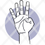 hand-gestures-four-fingers-pictogram-icon