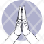 hand-good-pray-together-palm-namaste-polite-pictogram-icon