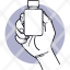 hand-holding-bottle-small-medicine-tonic-medical-pictogram-icon