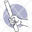 hand-holding-object-stick-pictogram-icon