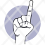 hand-one-finger-gesture-pictogram-icon