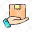hand-package-shipping-logistics-fast-icon