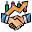 handshake-candlestick-graph-stock-teamwork-icon