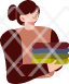 happy-woman-casual-cloth-folding-household-housework-clean-icon