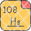 hassium-periodic-table-atom-atomic-chemistry-element-icon