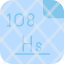 hassiumperiodic-table-atom-atomic-chemistry-element-icon