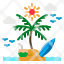 hawaii-surf-flower-tree-badge-icon
