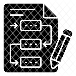 hierarchy icon, flowchart icon, flow diagram icon, algorithm icon ...