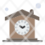 home-house-time-clock-design-icon