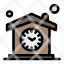 home-house-time-clock-design-icon