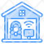 home-house-woman-computer-online-icon