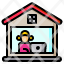 home-house-work-woman-laptop-icon