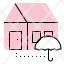 home-insurance-umbrella-house-real-estate-icon