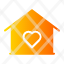 home-love-and-romance-dating-house-heart-flat-gradient-icon