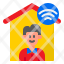 home-worker-internet-man-wifi-icon