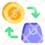 hopping-payment-return-arrow-shopping-commerce-icon