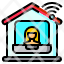 house-wifi-home-video-call-laptop-icon