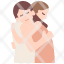 huggingrelationship-people-friendship-greeting-togetherness-two-women-self-care-icon