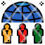 human-world-relation-connect-network-icon