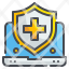insurance-hospital-screen-healthcare-laptop-medical-shield-icon
