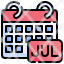 july-time-date-monthly-schedule-icon