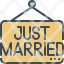 just-married-sign-wedding-icon