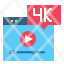 k-high-definition-entertainment-website-icon