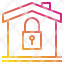 key-lock-house-building-icon