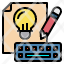 keyboard-file-light-bulb-copywriting-editing-writing-icon