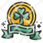 label-ribbon-banner-shamrock-clover-ireland-irish-icon