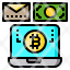 laptop-bitcoin-online-email-money-icon