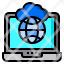 laptop-cloud-server-worldwide-global-icon
