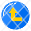 left-turn-arrow-direction-button-icon