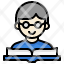 library-and-literature-filloutline-reading-man-student-book-icon
