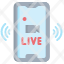 live-smartphone-news-reporter-communications-icon