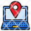 location-laptop-nevigation-map-direction-icon