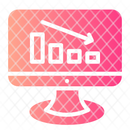 loss icon, business icon, finance icon, dollar icon, money icon, bar ...