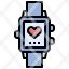love-filloutline-wristwatch-time-date-hand-watch-heart-icon