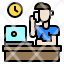 man-laptop-clock-working-icon