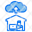 man-working-home-cloud-work-at-icon