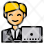 man-working-laptop-user-business-icon