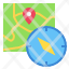 map-compass-location-pin-vacation-travel-icon